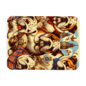 Schattige Engels Bulldog schilderij Magneet (Horizontaal)