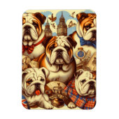 Schattige Engels Bulldog schilderij Magneet (Verticaal)