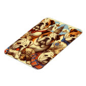 Schattige Engels Bulldog schilderij Magneet (Linkerzijde)