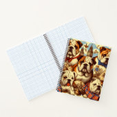 Schattige Engels Bulldog schilderij Notitieboek (Binnen)