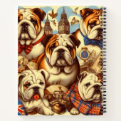 Schattige Engels Bulldog schilderij Notitieboek (Achterkant)
