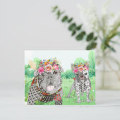 Schattige Engels en Frans Bulldog Wenskaart Kaart (Staand voorkant)