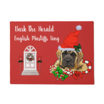 Schattige Engels Mastiff Puppy Christmas