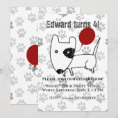 Schattige Engelse Bull Terrier Verjaardag Kaart (Voorkant / Achterkant)