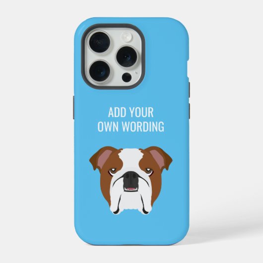 Schattige Engelse Bulldog iPhone Hoesje (Achterkant)