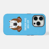 Schattige Engelse Bulldog iPhone Hoesje (Achterkant horizontaal)