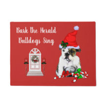 Schattige Engelse Bulldog Kerstmis