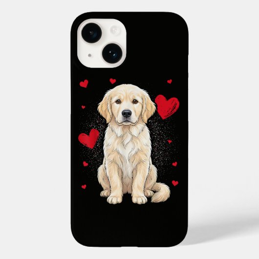Schattige Engelse Crème Golden Retriever Hond Case-Mate iPhone Case (Achterkant)