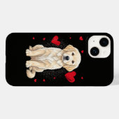 Schattige Engelse Crème Golden Retriever Hond Case-Mate iPhone Case (Achterkant (horizontaal))