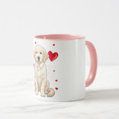 Schattige Engelse Crème Golden Retriever Hond Mok (Voorkant rechts)