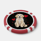 Schattige Engelse Crème Golden Retriever Hond Poker Chips (Enkel)