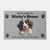 Schattige Engelse Springer Spaniel Deurmat (Voorkant)