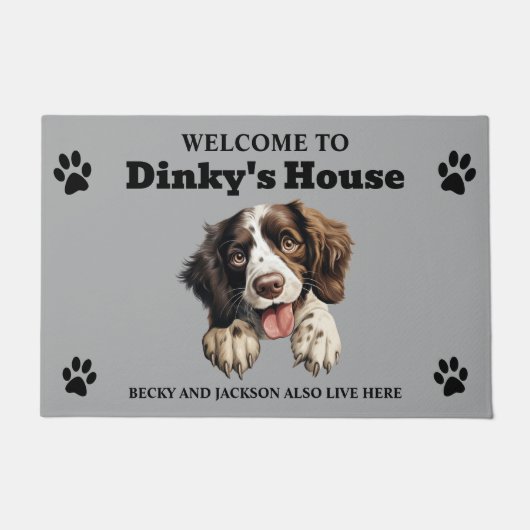 Schattige Engelse Springer Spaniel Deurmat (Voorkant)