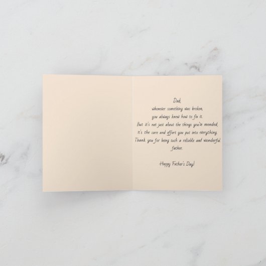 Schattige Engineer Teddy Bear Handy Dad Vaderdag Kaart (Binnen)