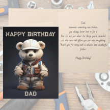 Schattige Engineer Teddy Bear Handy Dad Verjaardag