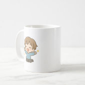 Schattige Enthousiaste Chibi Dagelijkse Stemming M Koffiemok (Voorkant links)