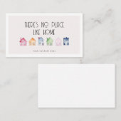 Schattige, er is geen plek zoals thuis visitekaartje (Voorkant / Achterkant)