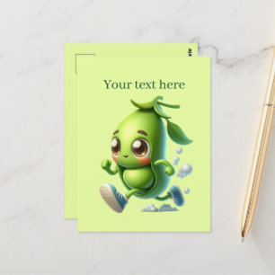 Schattige erwten liefhebbers voeg tekst toe briefkaart