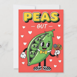 Schattige Erwten Puns Erwten Uit Leuk Groente Cart Bedankkaart