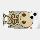 Schattige esthetisch skelet ontwerp iPhone hoes (Achterkant (horizontaal))