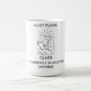Schattige esthetische douanenaam Introvert Lezen Koffiemok