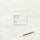 Schattige esthetische regenboog Stippenraster Pers Post-it® Notes (Op bureau)