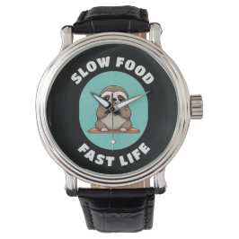 Schattige eten Kawaii Sloth Horloge