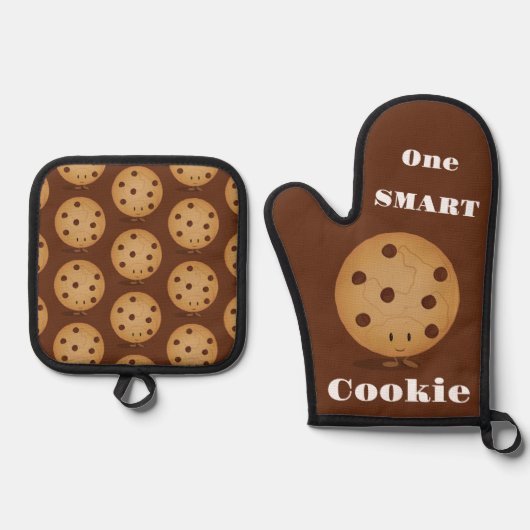 Schattige eten One Smart Cookie Ovenwant & Pannenlap Set (Voorkant)