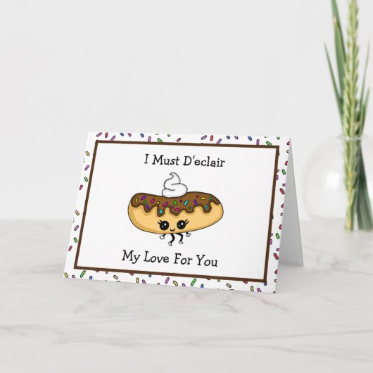 Schattige eten woordspeling Happy Jubileum Kaart (Voorkant)