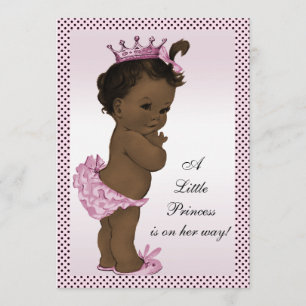 Schattige  Etnisch Prinsessen Baby shower Kaart