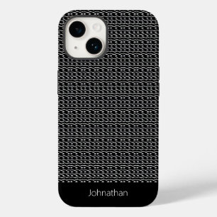 Schattige etnisch zwart-wit patroon Case-Mate iPhone 14 hoesje