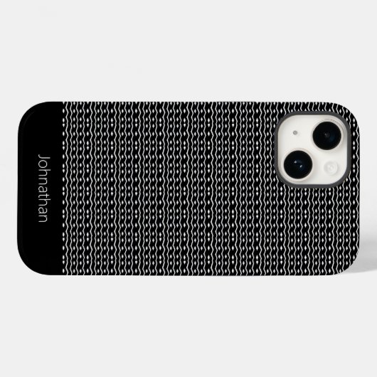 Schattige etnisch zwart-wit patroon Case-Mate iPhone case (Achterkant (horizontaal))