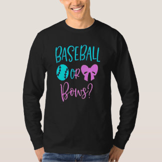 Schattige Etnische Honkbal of Bogen Geslacht Revea T-shirt