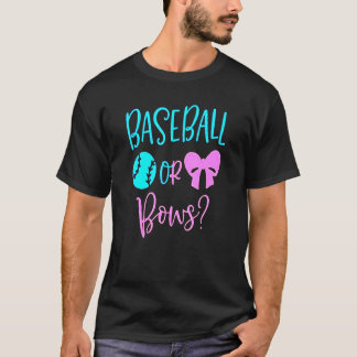 Schattige Etnische Honkbal of Bogen Geslacht Revea T-shirt