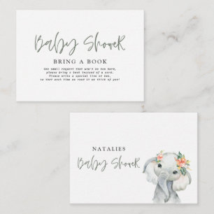 schattige eucalyptus olifant baby shower neem een notitiekaartje