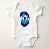 Schattige Evil Eye Baby Bodysuit - De moderne Naza (Voorkant)
