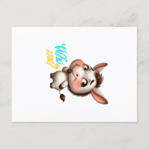 Schattige Ezel voor Kerstmis 2024 - Perfect Gift Briefkaart