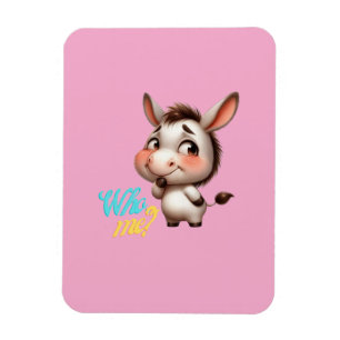 Schattige Ezel voor Kerstmis 2024 - Perfect Gift Magneet