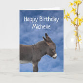 Schattige ezelveulen en Blue Sky Kaart (Gele Bloem)