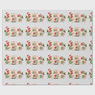 Schattige fabrieksfamilie kerstgroeten! cadeaupapier