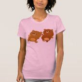 Schattige Facetious Cartoon Beren Vrouwen T-shirt (Voorkant)
