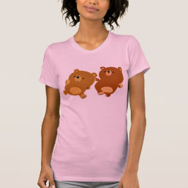 Schattige Facetious Cartoon Beren Vrouwen T-shirt