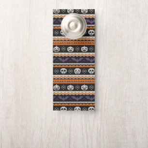 Schattige, fair isle/kleurwerk Halloween schedel & Deurhanger