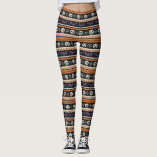 Schattige, fair isle/kleurwerk Halloween schedel & Leggings