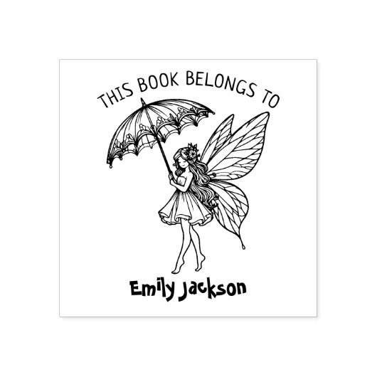 Schattige Fairy  Boek Rubberstempel (Afrduk)