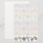 Schattige Fairy Mermaid Angel Briefpapier (Voorkant / Achterkant)