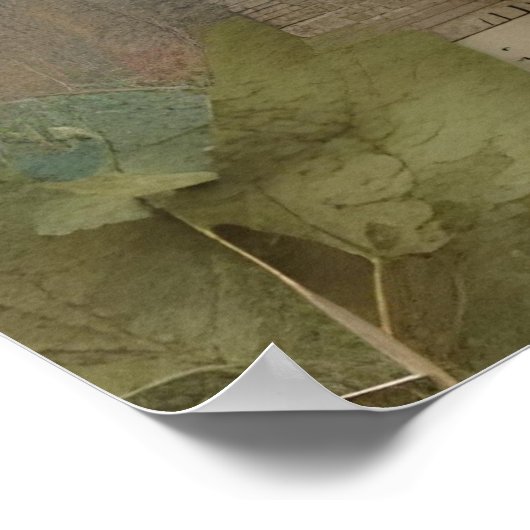 Schattige Fairy Mixed Media Collage Poster (Hoek)