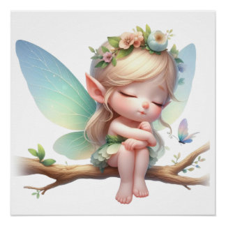 Schattige Fairy Poster