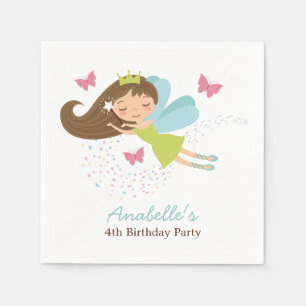 Schattige Fairy Princess meisjes Verjaardag Servet