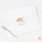 Schattige Fairy Princess meisjes Verjaardag Vierkante Sticker (Envelop)